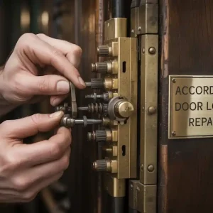 Accordion Door with Lock